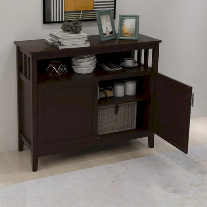 Kitchen storage sideboard and buffet server cabinet-White