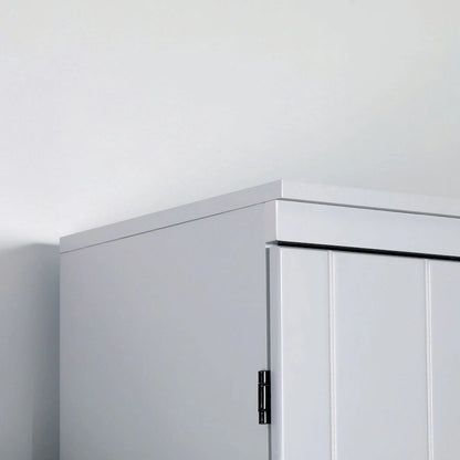 70 Kitchen Pantry, Tall Freestanding Storage Cabinet, 6-tier Shelving with 2 Adjustable Shelves and 4 Doors Gray