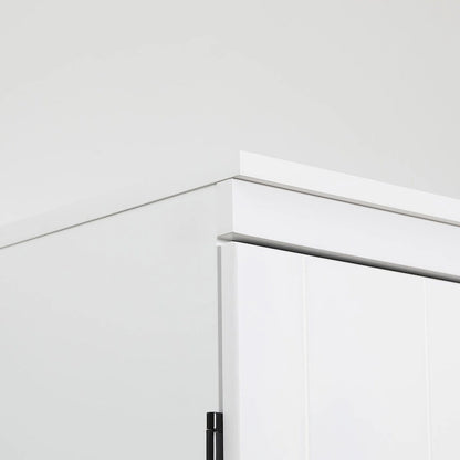70 Kitchen Pantry, Tall Freestanding Storage Cabinet, 6-tier Shelving with 2 Adjustable Shelves and 4 Doors Gray