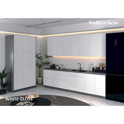 Kitchen Oasis Collection White Gloss Color Base Size 10Ft Wide - 123x50