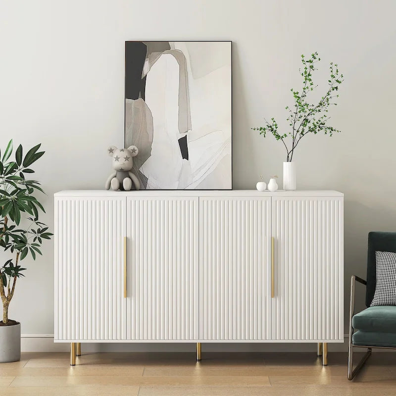 Modern Buffet Cabinet with Storage and Adjustable Shelves