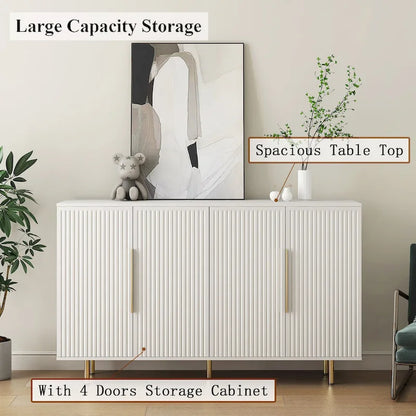 Modern Buffet Cabinet with Storage and Adjustable Shelves