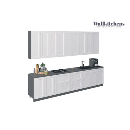 Kitchen Elite Epicure Collection White Matte Color Base Size 11Ft Wide - 138x24