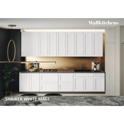 Kitchen Elite Epicure Collection White Matte Color Base Size 11Ft Wide - 138x24