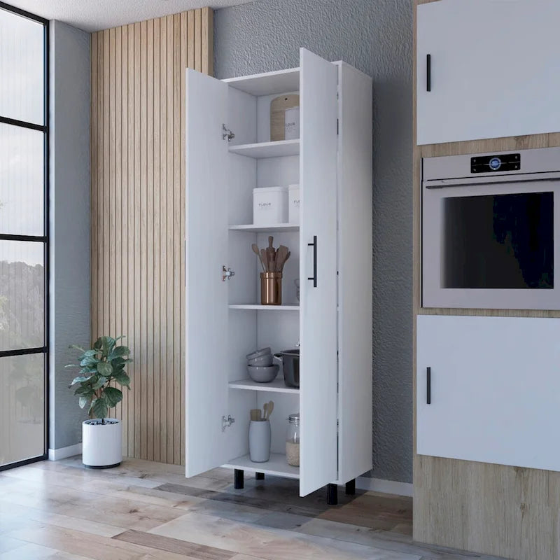 71 White Tall Pantry Cabinet - 23.60