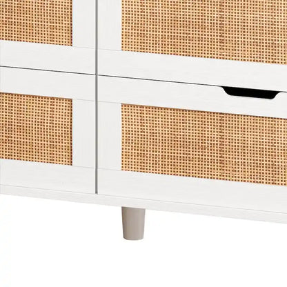 43.31L 6-Drawers Rattan Storage Cabinet