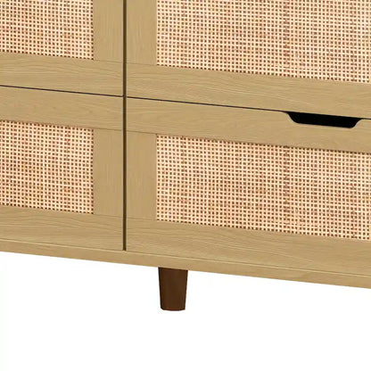 43.31L 6-Drawers Rattan Storage Cabinet