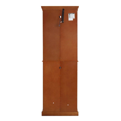 Lighted Curio Diapaly Cabinet,Adjustable Shelves,Mirrored Back Panel,Tempered Glass Doors (6 Tier),(E26 light bulb not included)