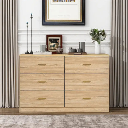 Modern Natural 6-Drawer Dresser