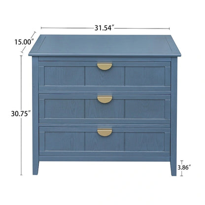 American Style Cabinet with Non-Slip Foot Pads and 3 Drawer