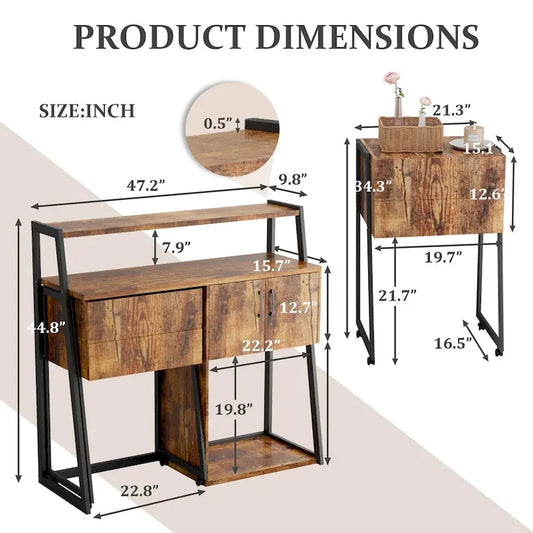 Buffet & Bar Cabinet with Storage Coffee Bar Cabinet Sideboard Storage Cabinet for Dinning Room, Kitchen & Living Room