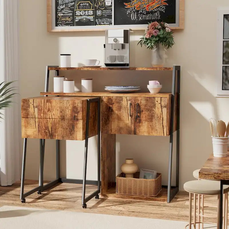 Buffet & Bar Cabinet with Storage Coffee Bar Cabinet Sideboard Storage Cabinet for Dinning Room, Kitchen & Living Room
