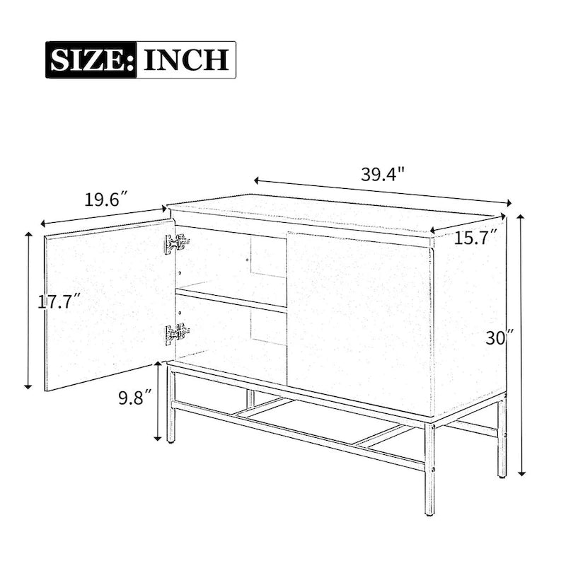 Minimalist Cabinet with 2 Door Sideboard