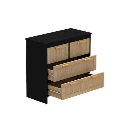 GEITIN 4 Drawers Rattan Cabinet