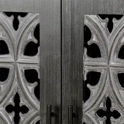 Hollow Four Door Antique Cabinet,American Country Style