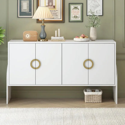 Four-Door Metal Handle Storage Cabinet