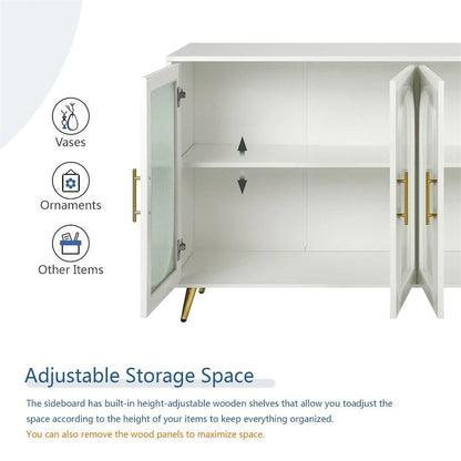 Sideboard Storage Cabinet & Adjustable Shelves for Living Room Bedroom