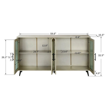 Sideboard Storage Cabinet & Adjustable Shelves for Living Room Bedroom