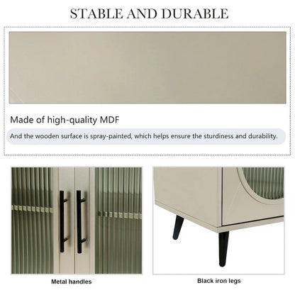 Sideboard Storage Cabinet & Adjustable Shelves for Living Room Bedroom