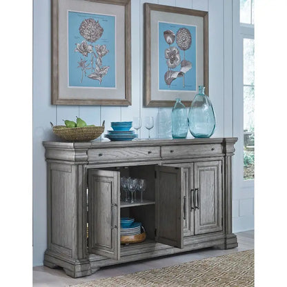 Madison Ridge Server and Hutch - 19.02W x 49.13H x 65.98D