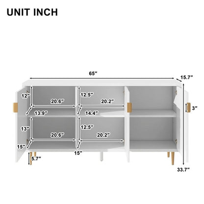 Modern TV Stand with Adjustable Shelves