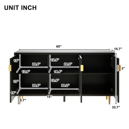 Modern TV Stand with Adjustable Shelves