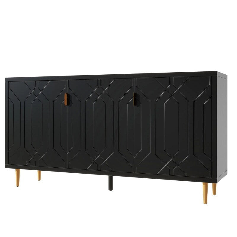 Modern TV Stand with Adjustable Shelves