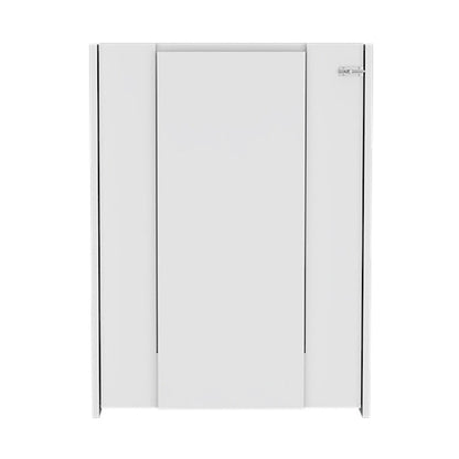 Foldable Table Tacoma, Seven Interior Shelves, White Finish,High quality and durable