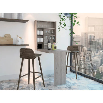 Foldable Table Tacoma, Seven Interior Shelves, White Finish,High quality and durable