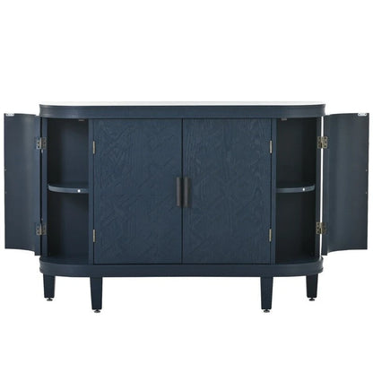 Wooden Cabinet with Antique Patterned Doors