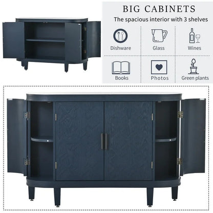 Wooden Cabinet with Antique Patterned Doors