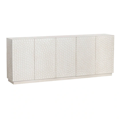 Mango Wood Five-Door Living Room Buffet Sideboard