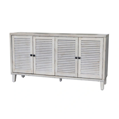 Accent Cabinet 4 Shutter Door Wooden Cabinet Sideboard Buffet