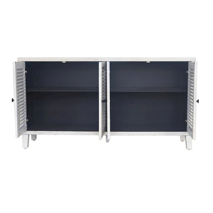 Accent Cabinet 4 Shutter Door Wooden Cabinet Sideboard Buffet
