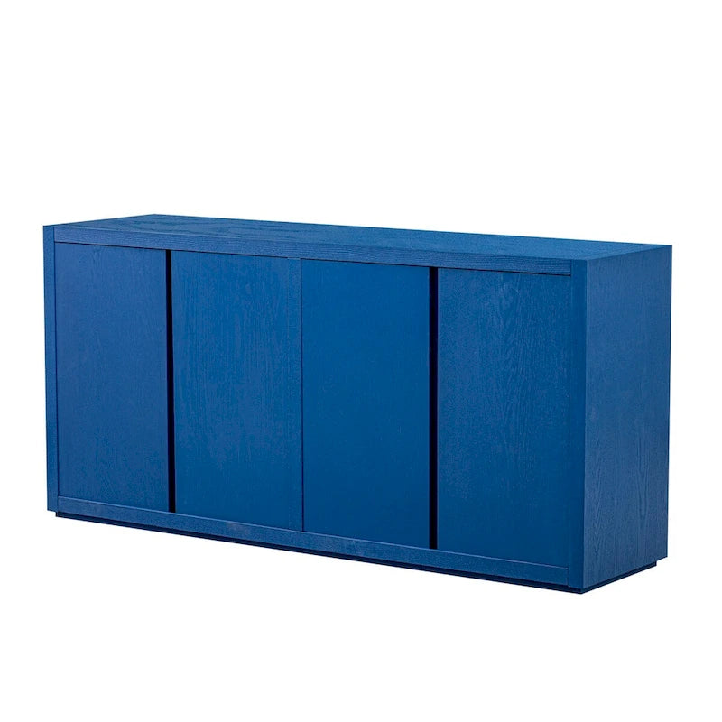 63 Four-Door Sideboard with Adjustable Shelves for Hallway Entryway Living Room