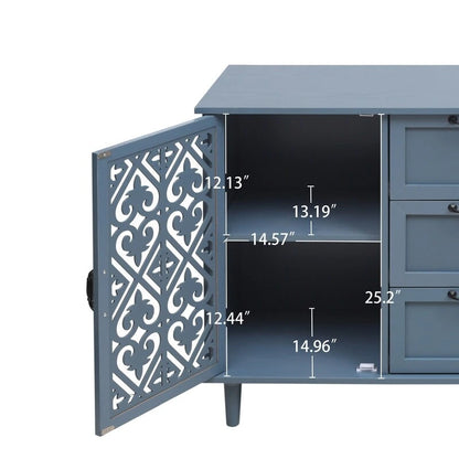 2 Door 3 Drawer Cabinet, American Furniture, Suitable for Bedroom, Living Room, Study