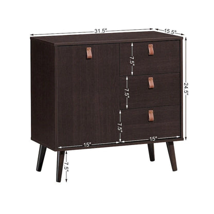 3-drawer Sideboard Storage Display Cabinet