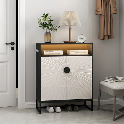 12 Pairs Shoe Storage Cabinet with Adjustable Shelves
