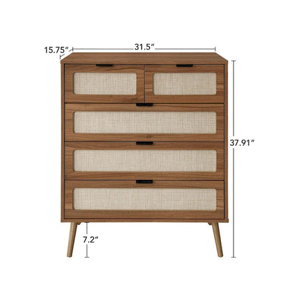5 Drawer Cabinet Accent Storage Cabinet