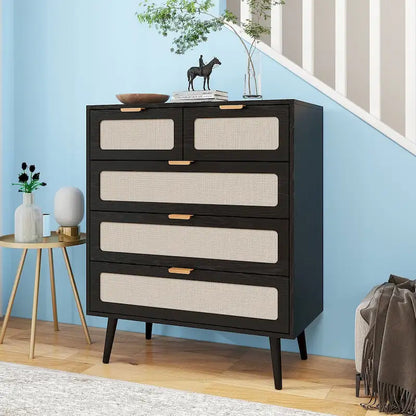 5 Drawer Cabinet Accent Storage Cabinet