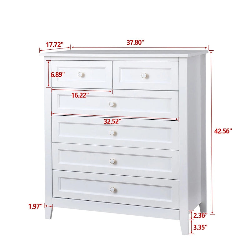 Wood spray-painted drawer dresser