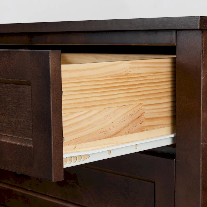 Wood spray-painted drawer dresser