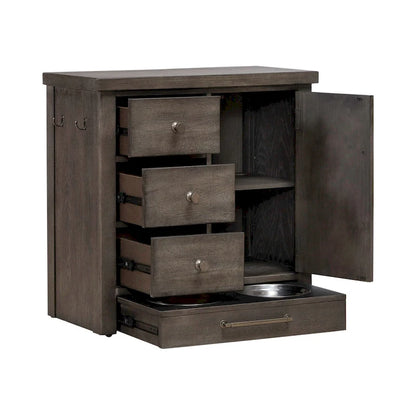Modern Farmhouse Pet Feeder with Storage, Pull Out Drawers - 2 Finish Options
