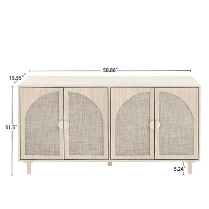 4 Door Cabinet,for Bedroom,Living Room,Study