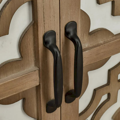 Hand-Carved 2-Doors Cabinet