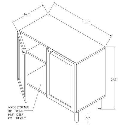 Orre Sand Cabinet 2 Door