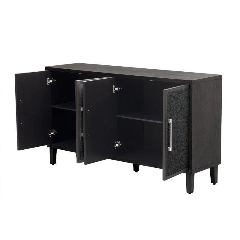 Light Luxury Style Cabinet with Four Linen Cabinet Doors,Suitable for Living Room,Study Room,Entrance