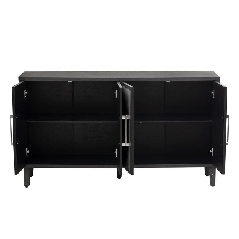 Light Luxury Style Cabinet with Four Linen Cabinet Doors,Suitable for Living Room,Study Room,Entrance