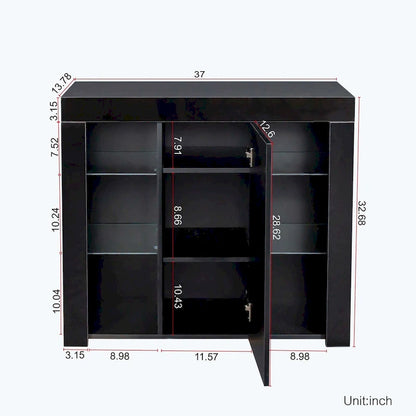 Kitchen Sideboard Cupboard with LED Light,with Drawer and 1 Doors