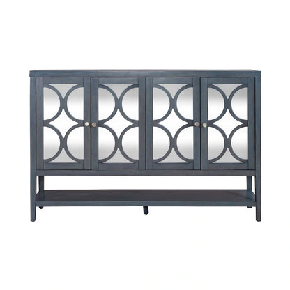 Circle View Blue Dusk Four Door Accent Cabinet
